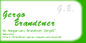 gergo brandtner business card